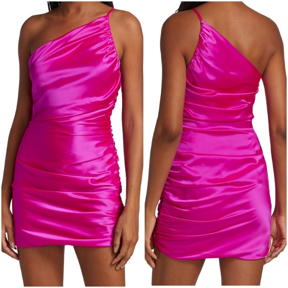 The Sei Ruched Silk Asymmetric Mini - Picture 3 of 13